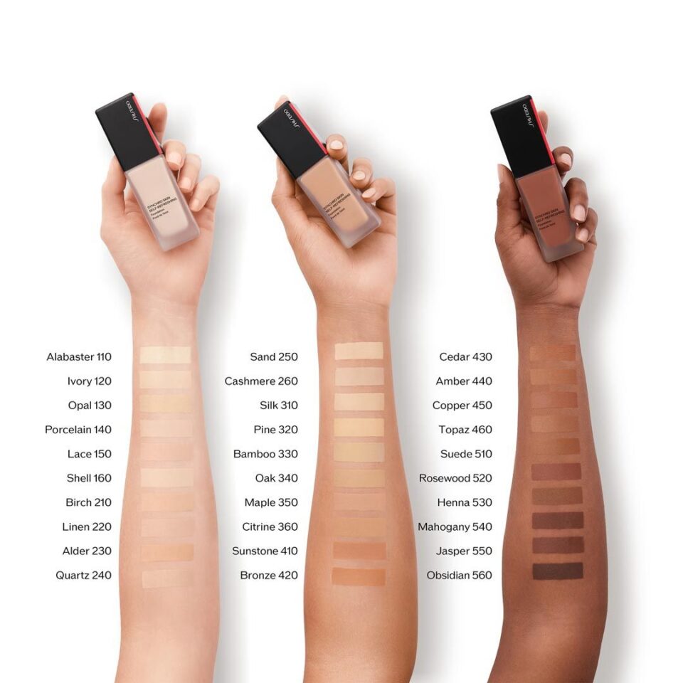 Bases de longa-duração, confortáveis e com acabamento radiante? Encontra na Shiseido